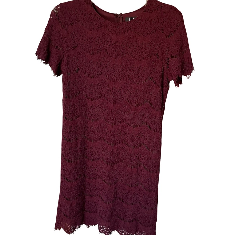 Lulus Take Me‎ To Brunch Burgundy Shift Dress, M